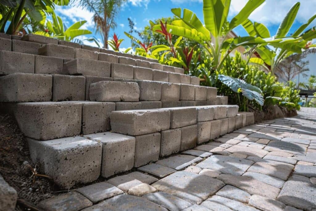 Construire un mur de soutènement pas cher
