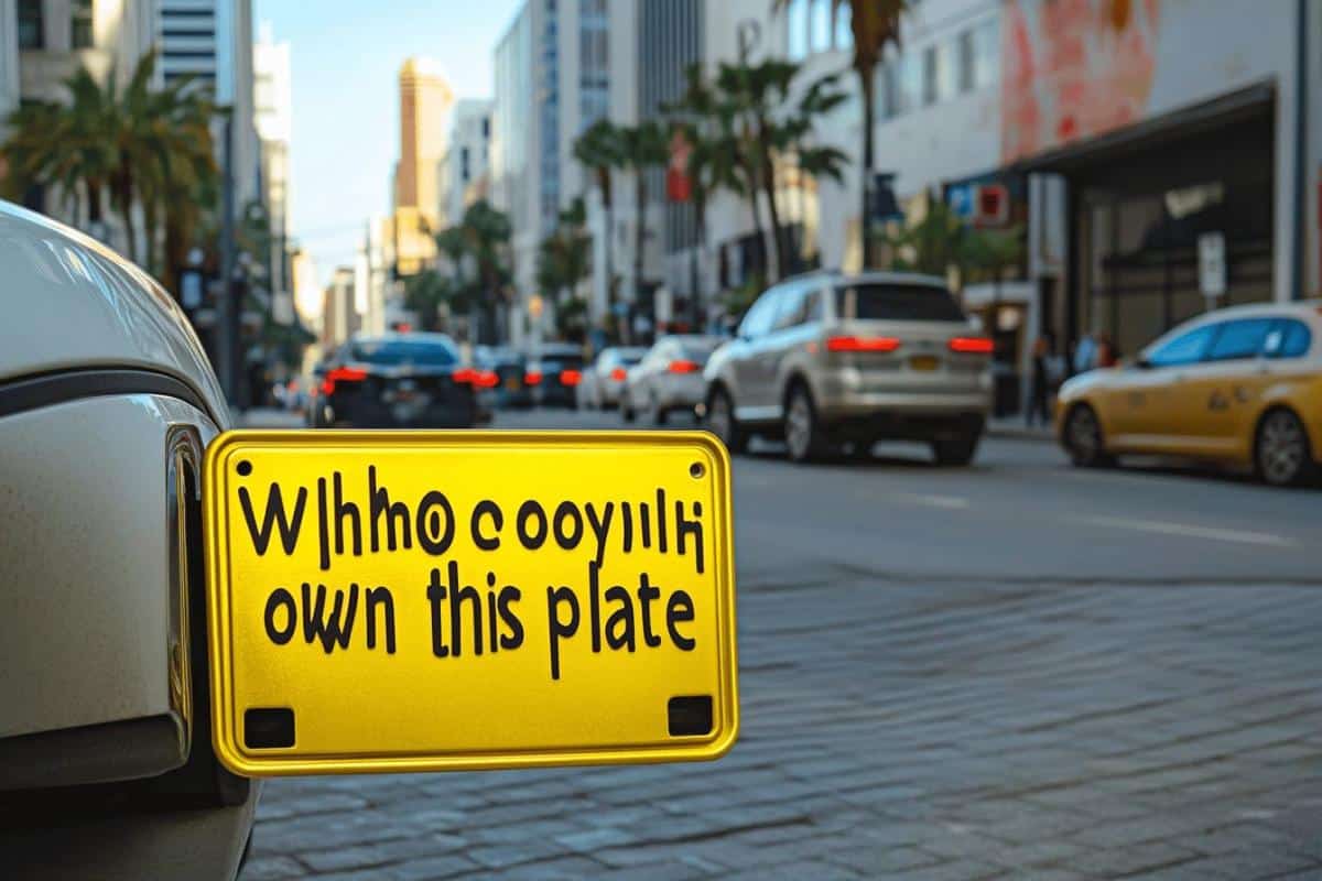 À qui appartient cette plaque d'immatriculation gratuitement ?