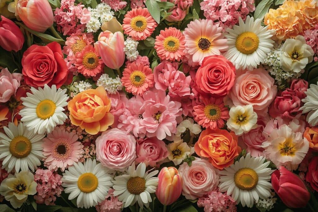 Quel massif de vivaces fleurit toute l'année ?